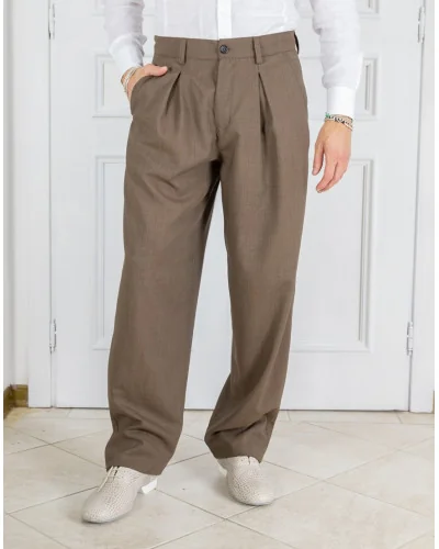High Waist Straight Trousers Men's Naples Pants Paris Buttoned Pants Casual  New | eBay